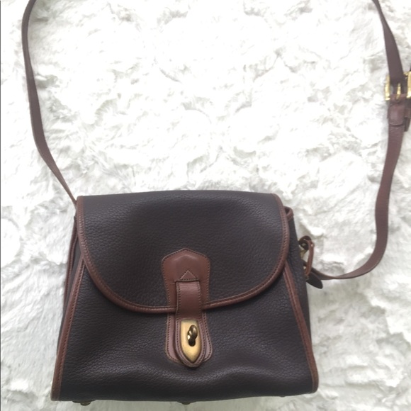 Vtg Dooney & Bourke All Weather Leather Black Bag - Picture 2 of 8